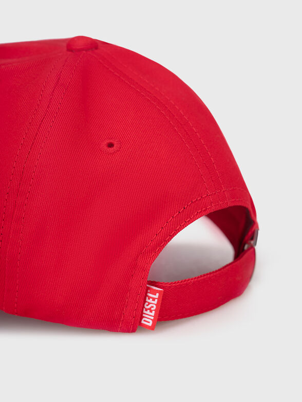 Logo print cap in black  - 4