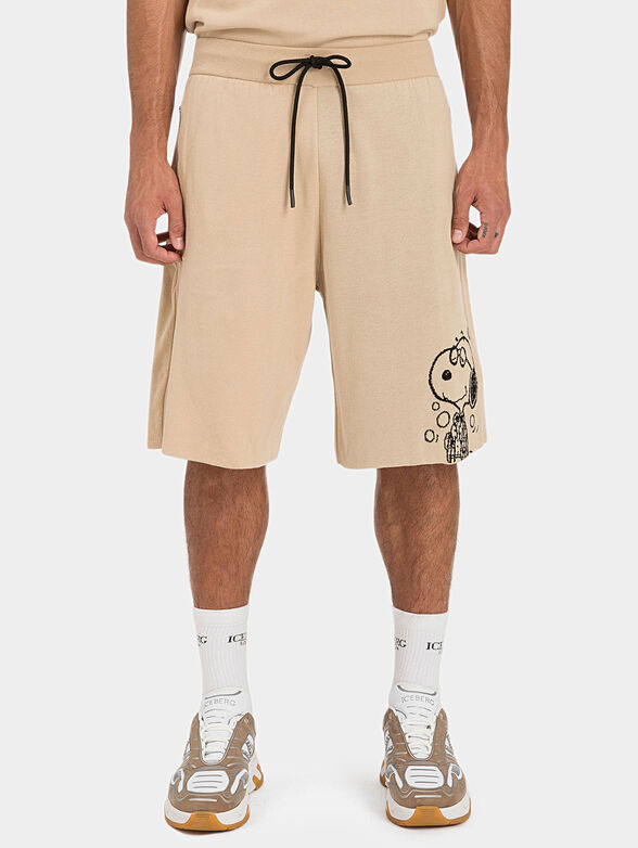 Bermuda shorts with jacquard Snoopy motif - 1