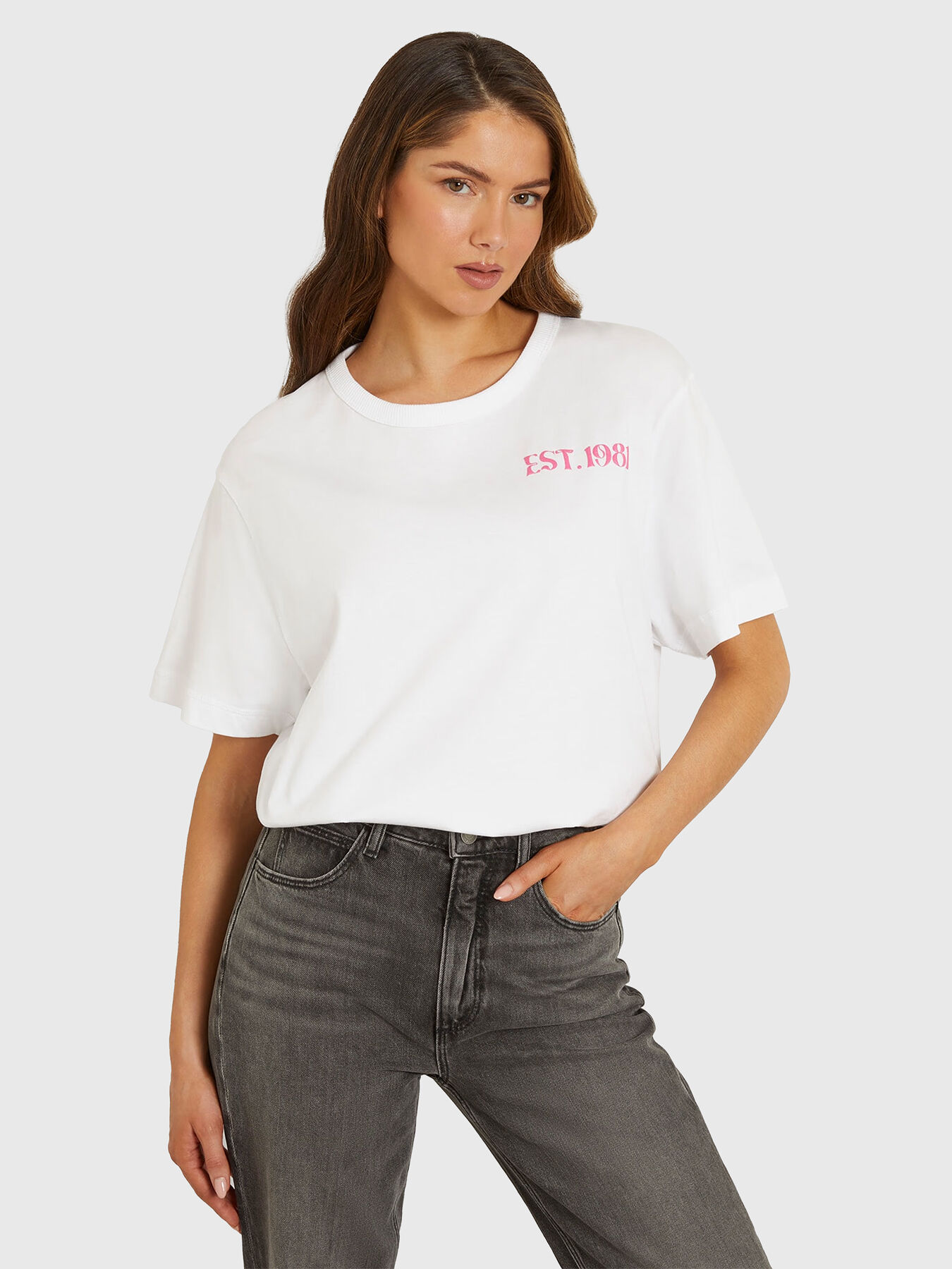 Guess printed t shirt deals