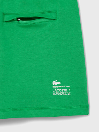 Cotton sports shorts with logo - 4