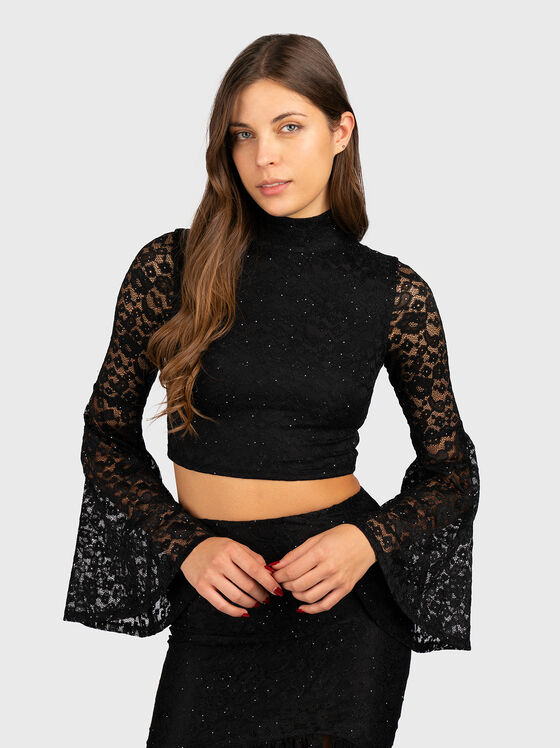 Блуза DOMINIQUE с дантелени ръкави  - 1