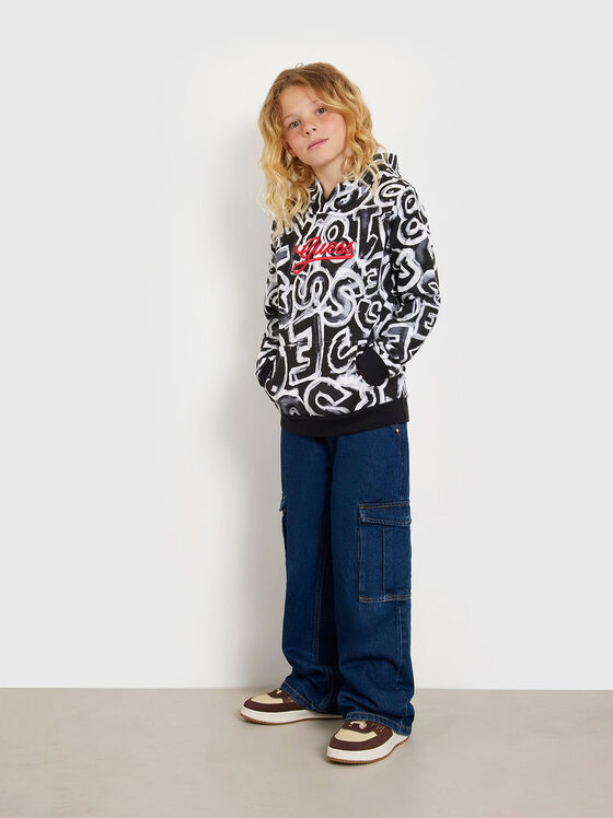 Sweatshirt with graffiti print - 1