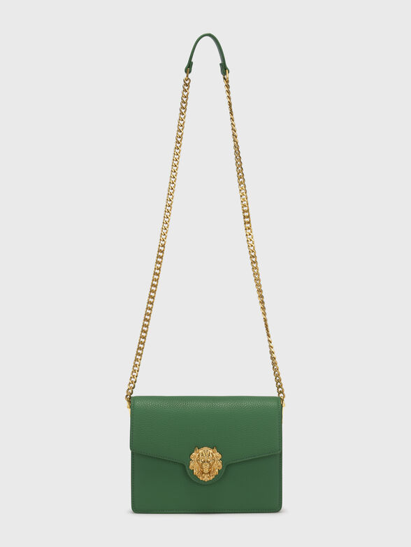 Beige crossbody bag with golden accent  - 2