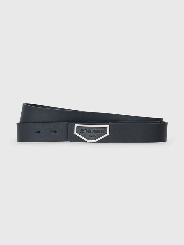 Black leather belt - 1