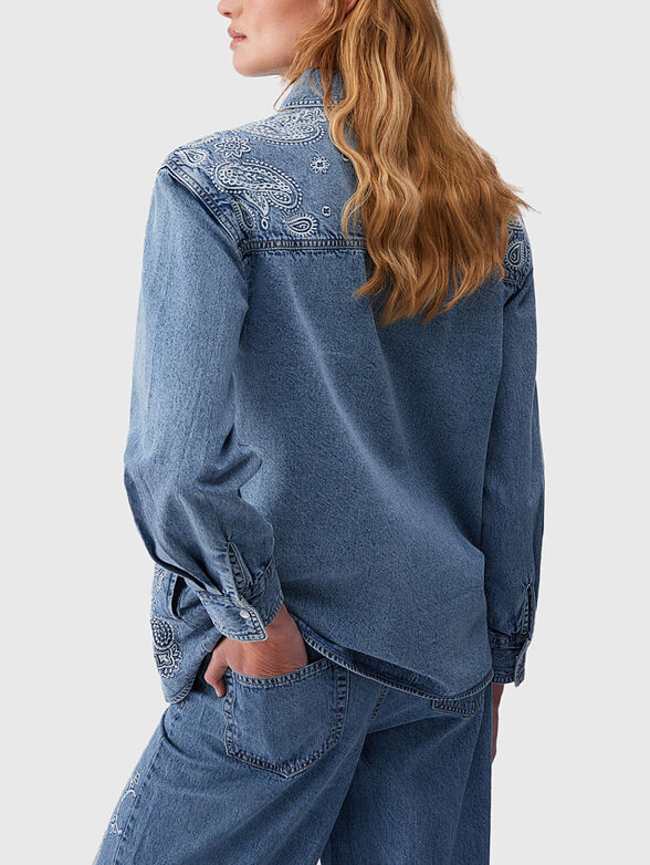Denim shirt with embroidery - 3