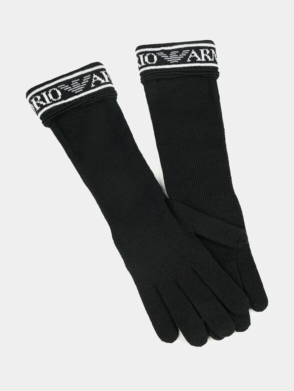 Wool gloves with logo lettering - 4