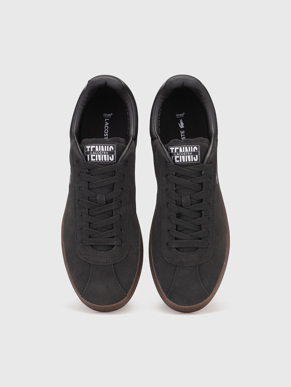 Suede sports shoes with logo - 6