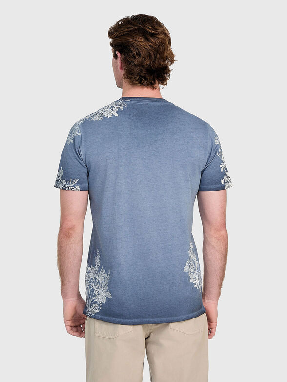 Cotton T-shirt with floral motifs - 3