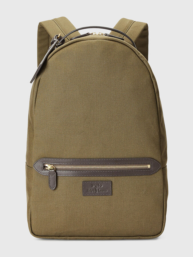 Cotton backpack in green brand POLO RALPH LAUREN  