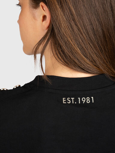 Cotton T-shirt with logo accent - 4