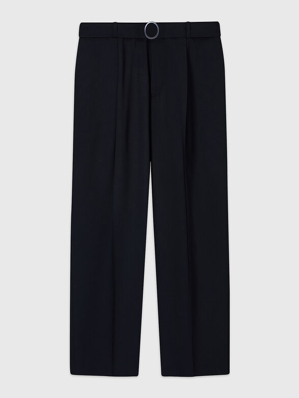 Pleated trousers with a belt - 1