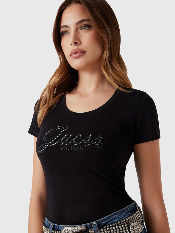 Cotton T-shirt with oval neckline - 4