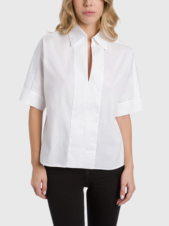 Short-sleeved cotton shirt - 1
