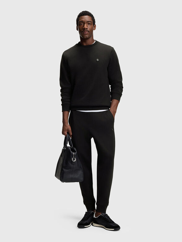 Cotton blend sweatpants with a monogram logo - 4