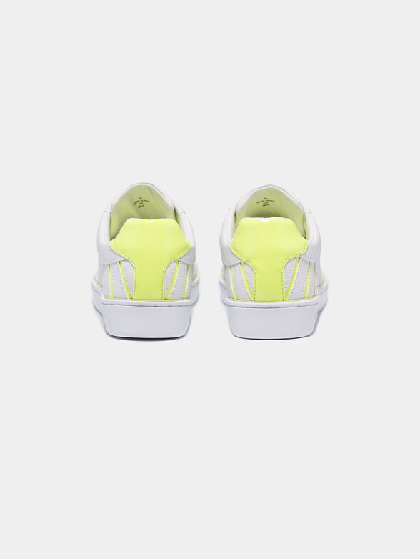 BOLIER White sneakers with neon inserts - 4