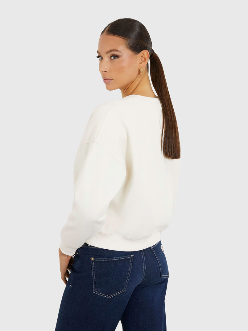 Cotton blend sweatshirt with logo accent - 3