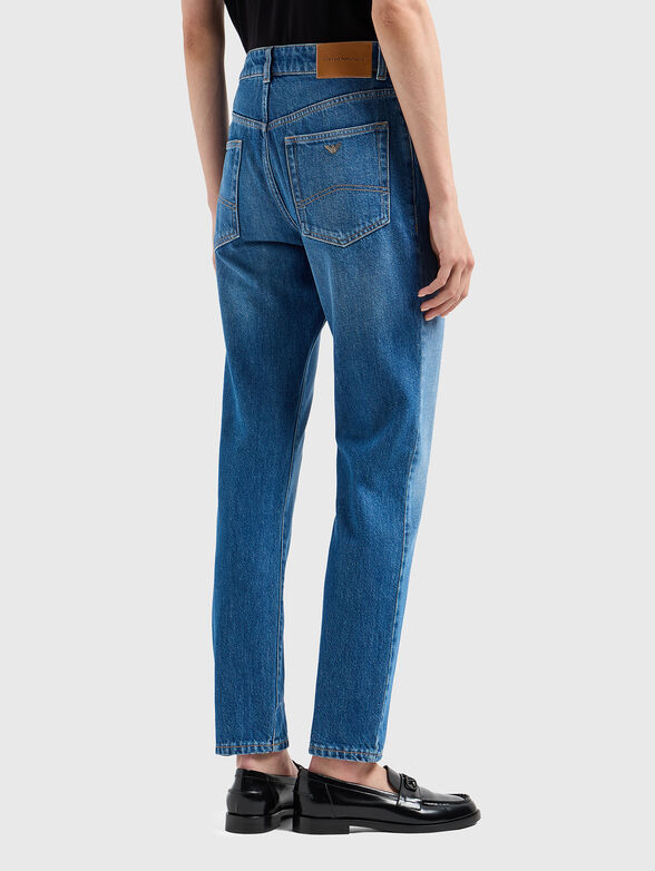 Black jeans with logo detail  - 2