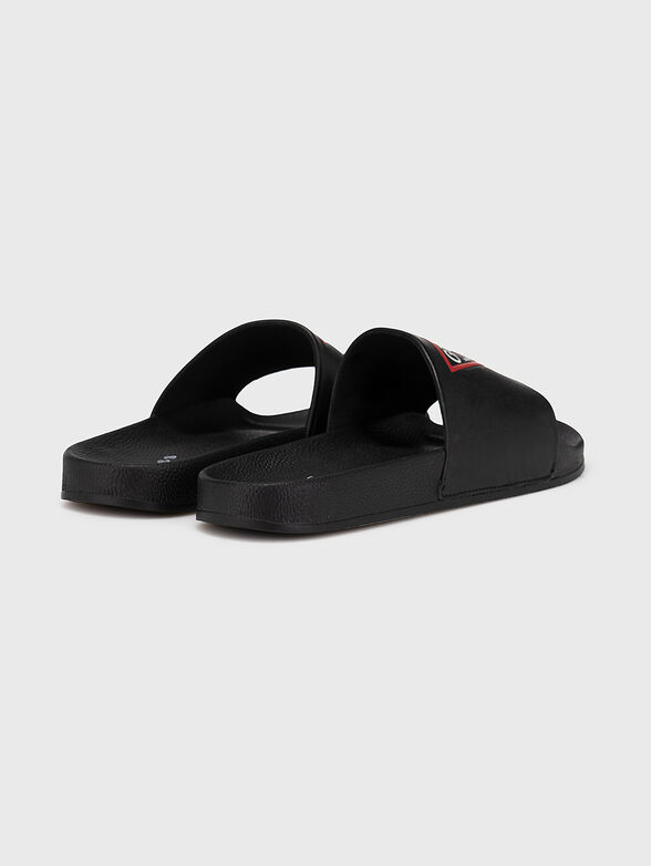 COLICO black slippers with contrasting logo accent - 3