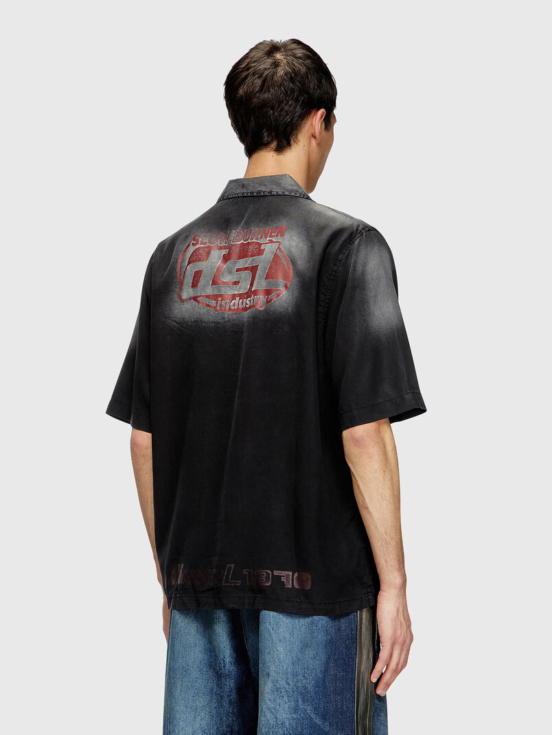 Short sleeve shirt with logo print - 3
