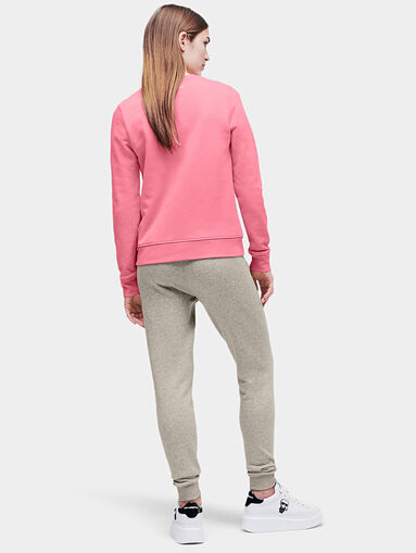 Pink sweatshirt with 3D logo print - 5