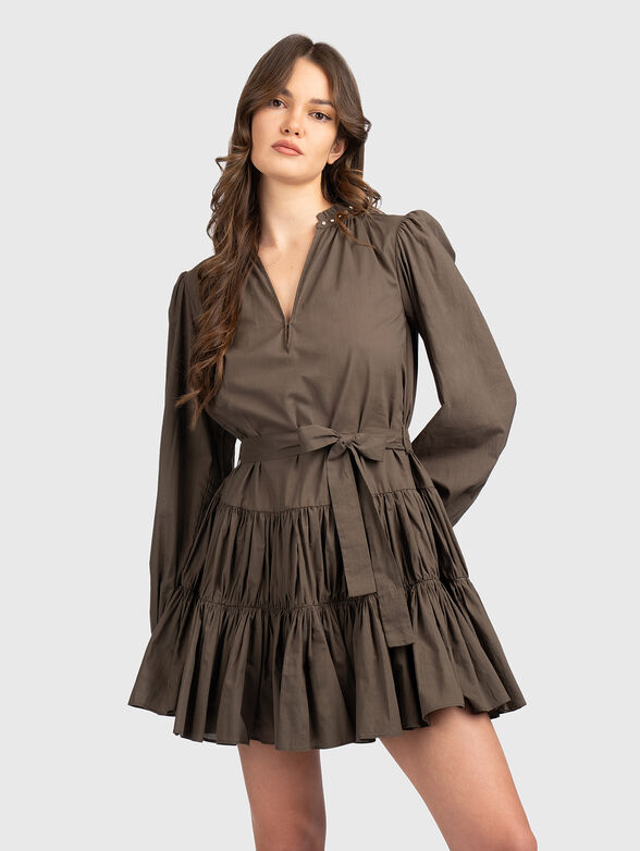 Black dress with belt - 1