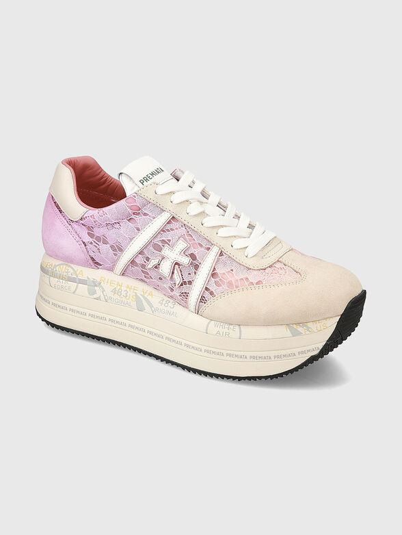 BETH sneakers with lace and suede - 2
