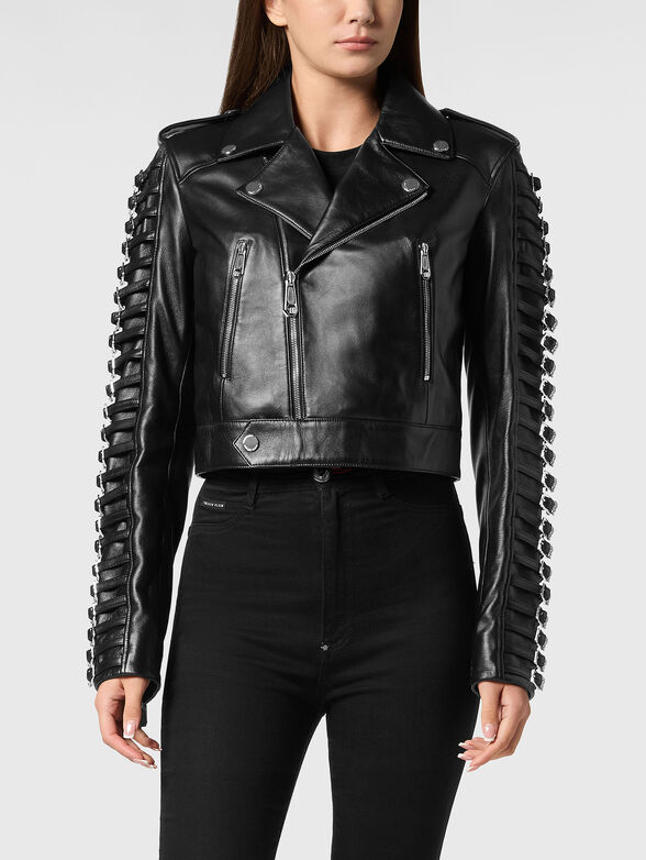 CRYSTAL SKULL leather jacket - 1