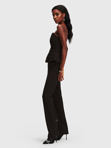 Viscose blend jumpsuit with sweetheart neckline - 3