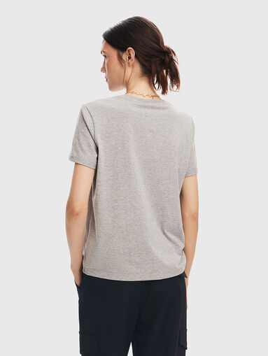 BRANDY T-shirt with embossed logo in grey - 3