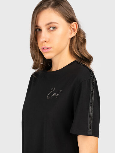 Black T-shirt with detail  - 5