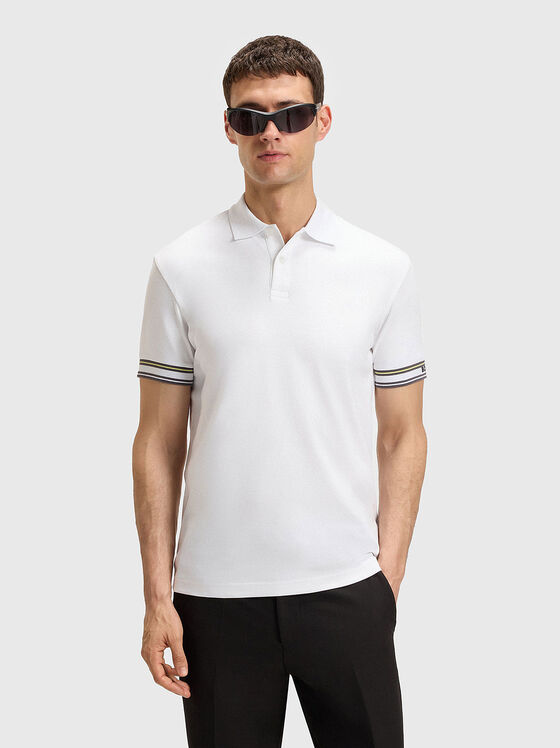 Cotton polo shirt with accent trims - 1