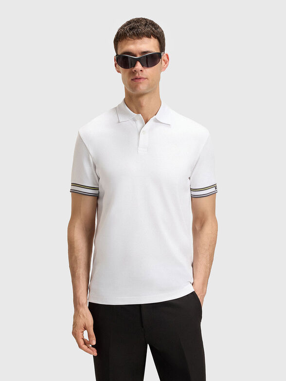 Cotton polo shirt with accent trims - 1