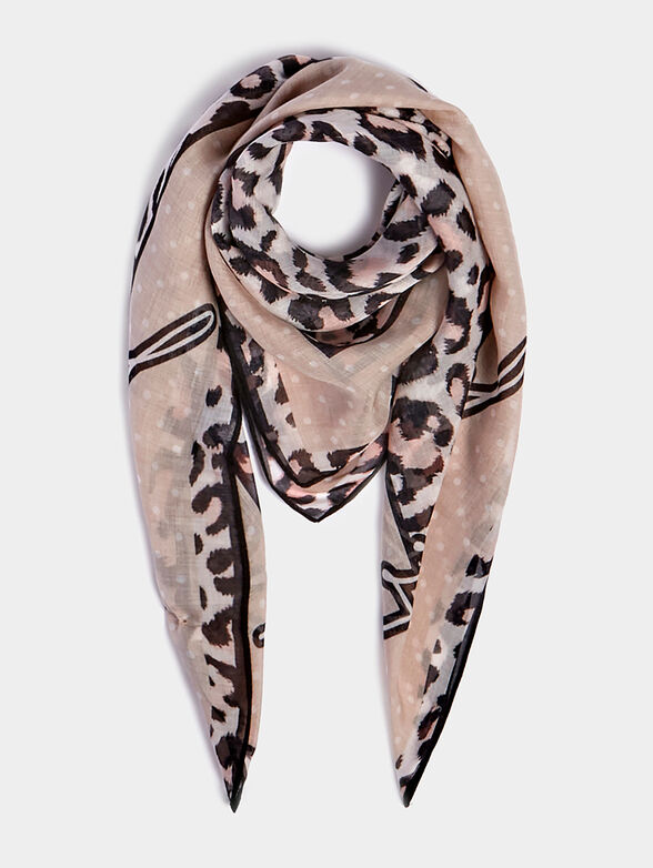 TERRY Scarf with animal print - 1