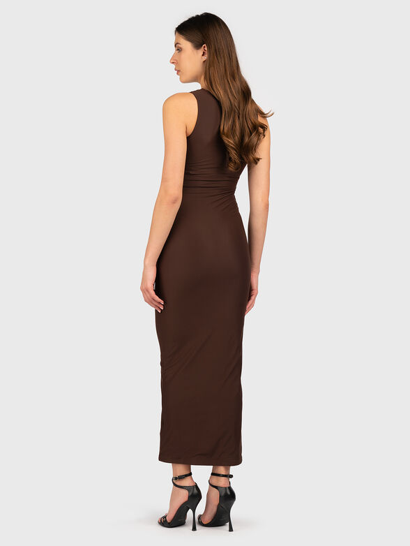 Slim dress with triangular logo - 1