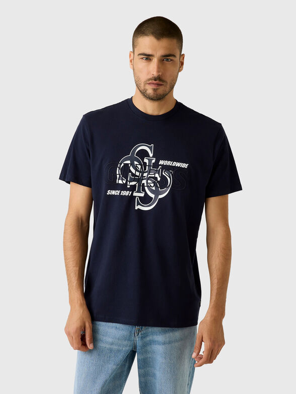 Crew neck T-shirt with 4G logo print - 1