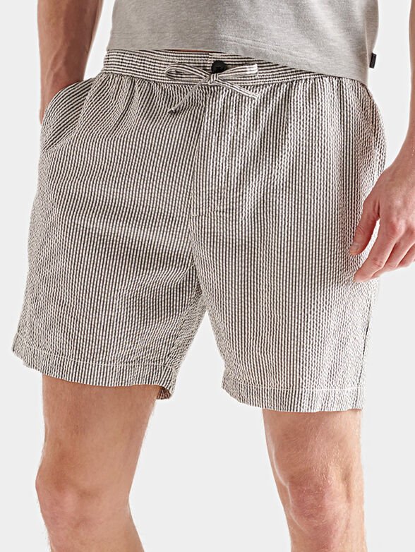 Shorts with fine stripes - 1