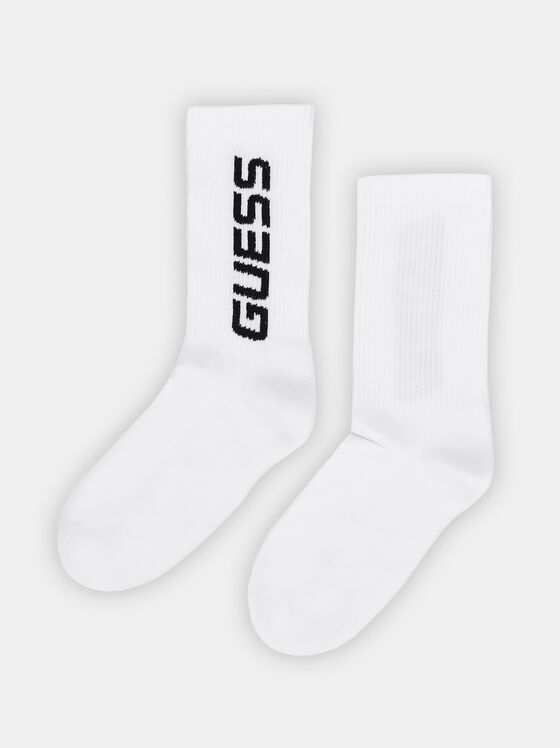 Бели чорапи ERIN с контрастно лого - 1