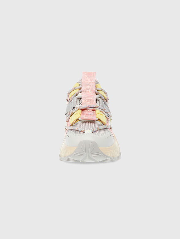 TAZMANIA white sneakers with brown details - 4