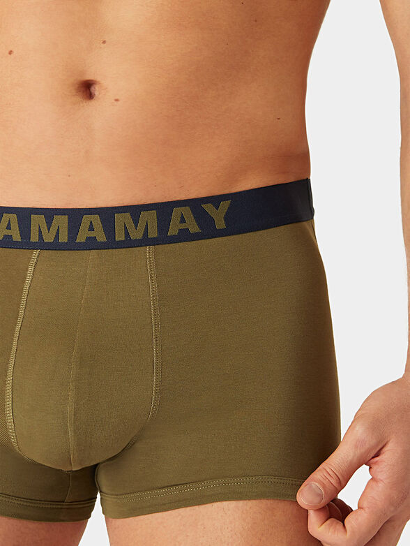 FASHION COLOR Black cotton trunks - 2