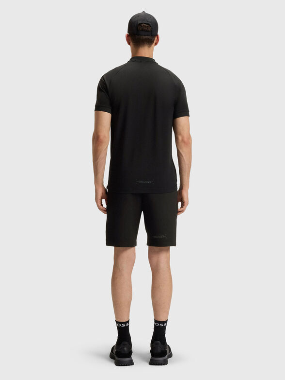Cotton polo shirt with zip - 3