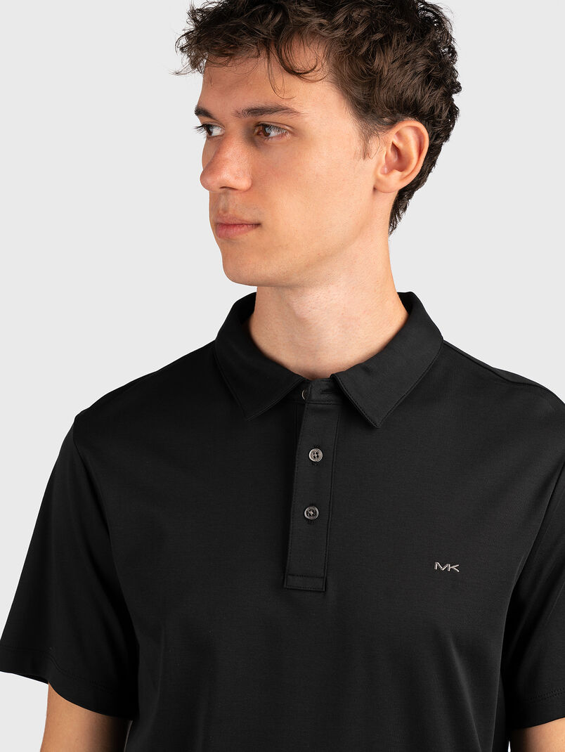 Cotton polo shirt with logo detail - 3