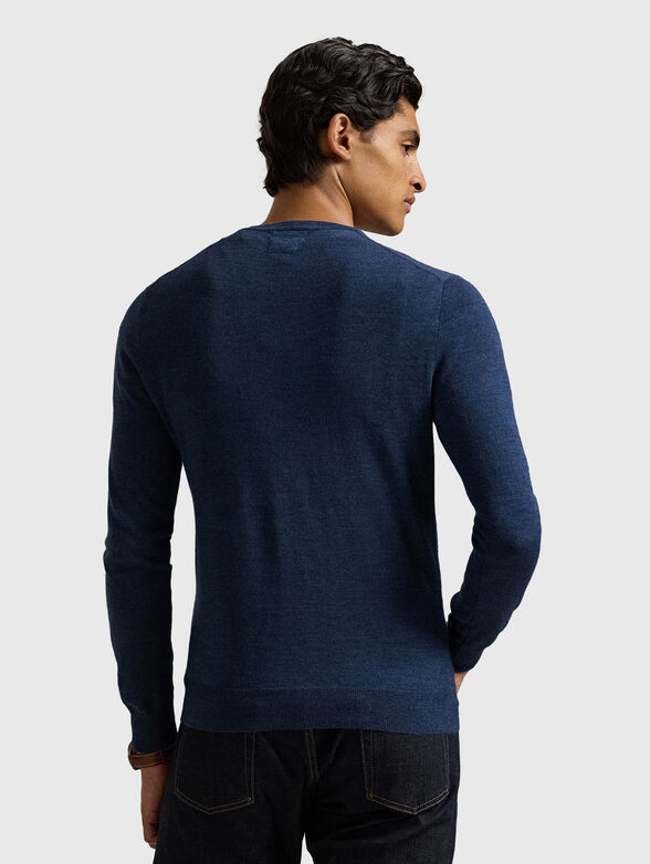 Wool sweater with logo embroidery - 3