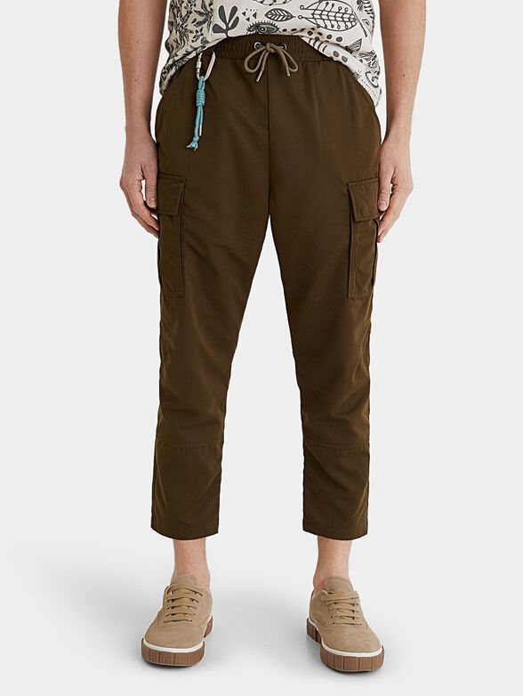 Brown shortened pants - 1