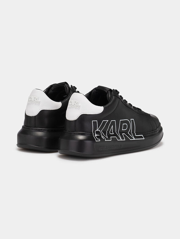 CAPRI Leather sneakers in black color - 3