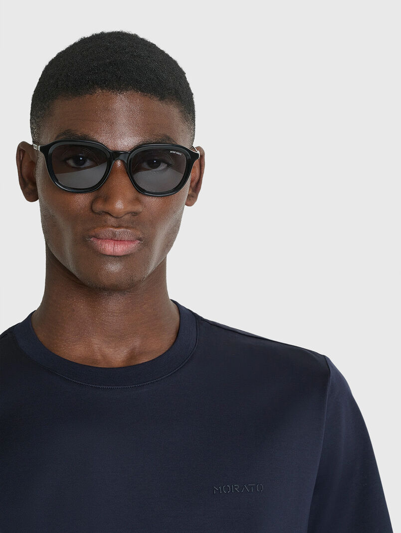 Cotton T-shirt with oval neckline - 3