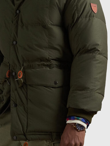 Padded jacket with accent ties at the waist - 5