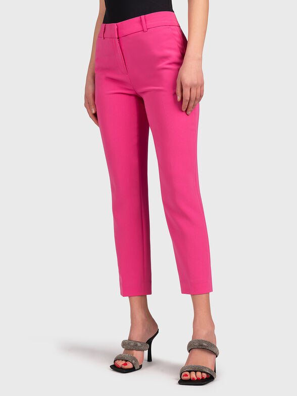 Cropped slim trousers with high waist - 1