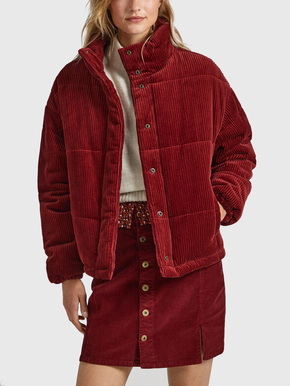 FIONA CORD jacket in bordeaux color - 1