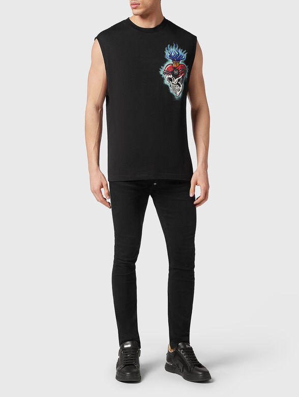 Cotton top with multicolour print - 4