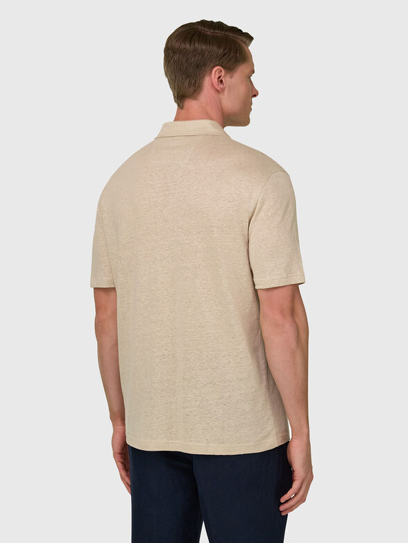 Linen-blend polo shirt - 3